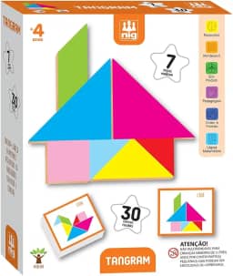 Nig Brinquedos Jogo Educativo Madeira Tangram