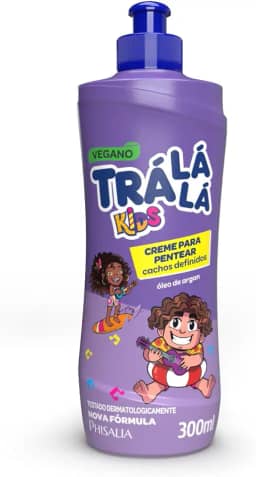 Trá Lá Lá Creme De Pentear Cachos Personagem Kids Roxo 300 Ml