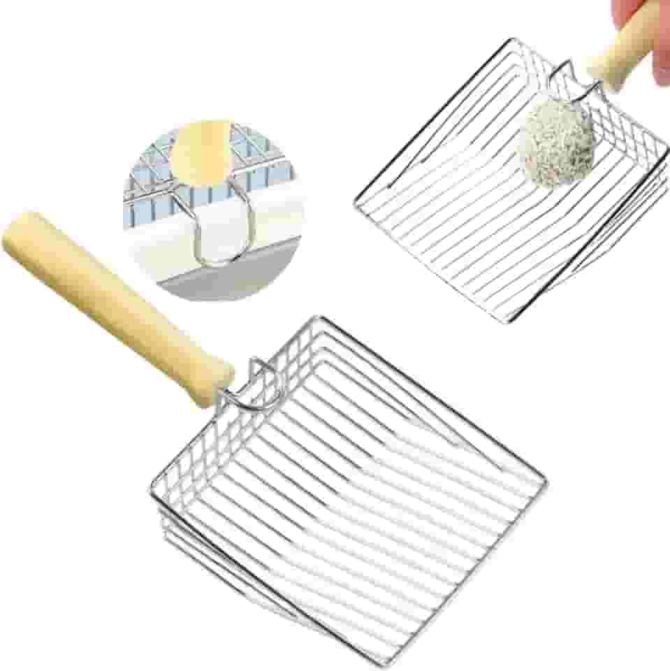 Pá Higiênica Coletora de Coco, Fezes Para cachorro e gato Inox Caixa De Areia Para Pet (1)