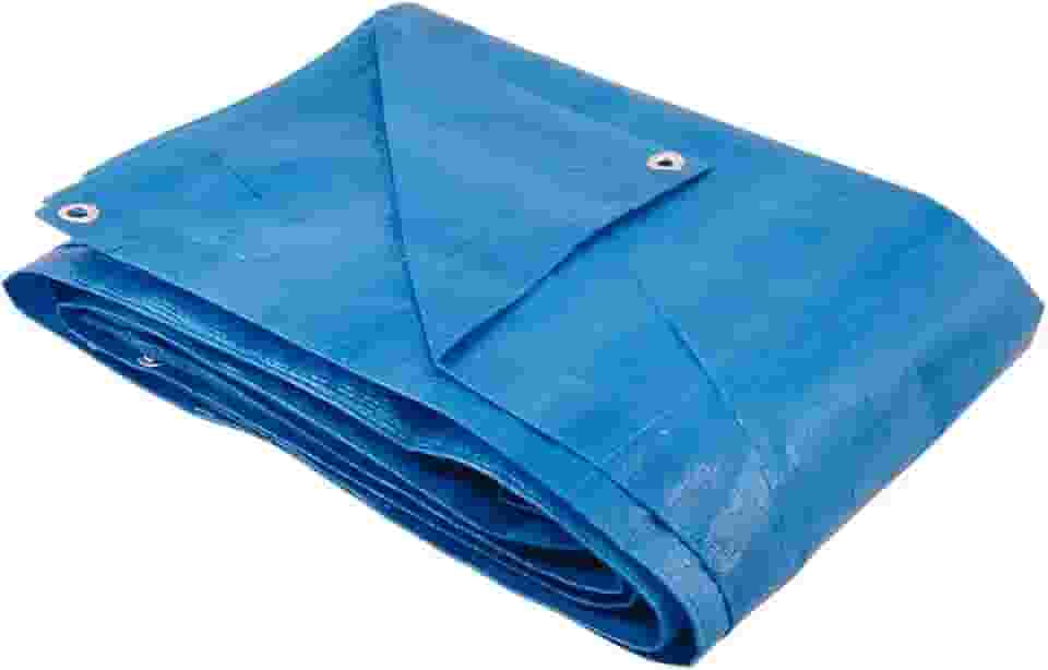 Lona 5x3 m Azul Impermeável Multiuso Sol Caminhão Piscina Barraca Feira Construção Pintura Cobertura