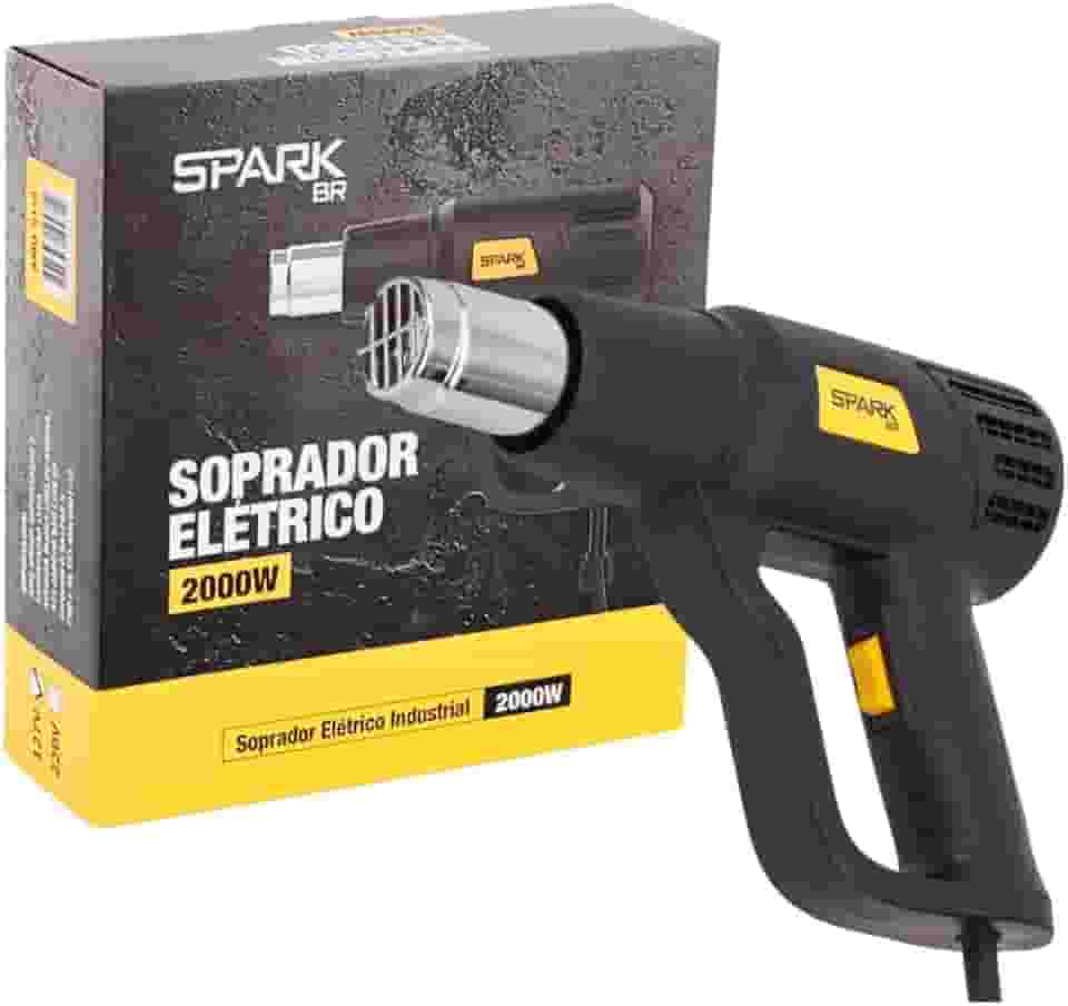 Soprador Térmico 2000W 600°C 2 Estágios Profissional SparkBr 110V Uso Residencial e Industrial Controle de Temperatura