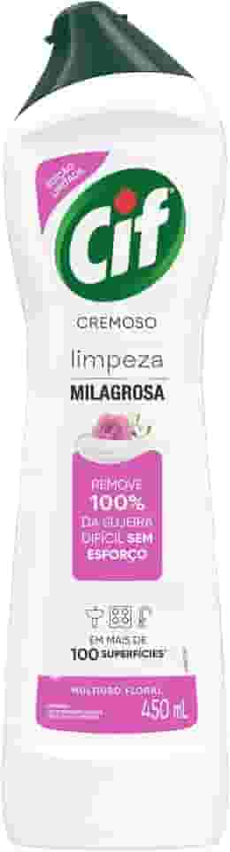 Cif Cremoso Multiuso Limpeza Milagrosa Floral Rosas e Jasmim 450ml
