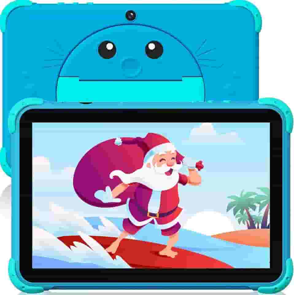 Tablet infantil de 10 polegadas para crianças com WiFi e tablets infantis para crianças Android 11.0 2GB 32GB ROM 1280x800 HD IPS Touchscreen, Câmera dupla, 5000mAh, controle parental, YouTube Neflix (azul)