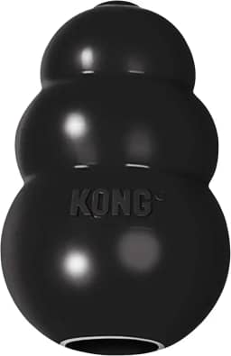 Brinquedo Mordedor com Dispenser Para Petisco Preto Kong Extreme Grande Kong para Cães