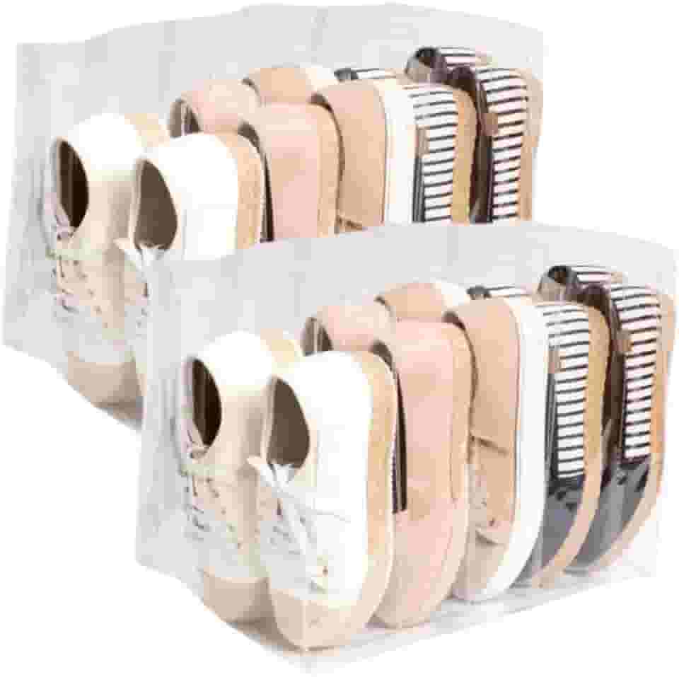 Kit 2 Colmeias Organizador Para Sapatos Transparente Gaveta Armário C/ 10 Nichos Divisórias