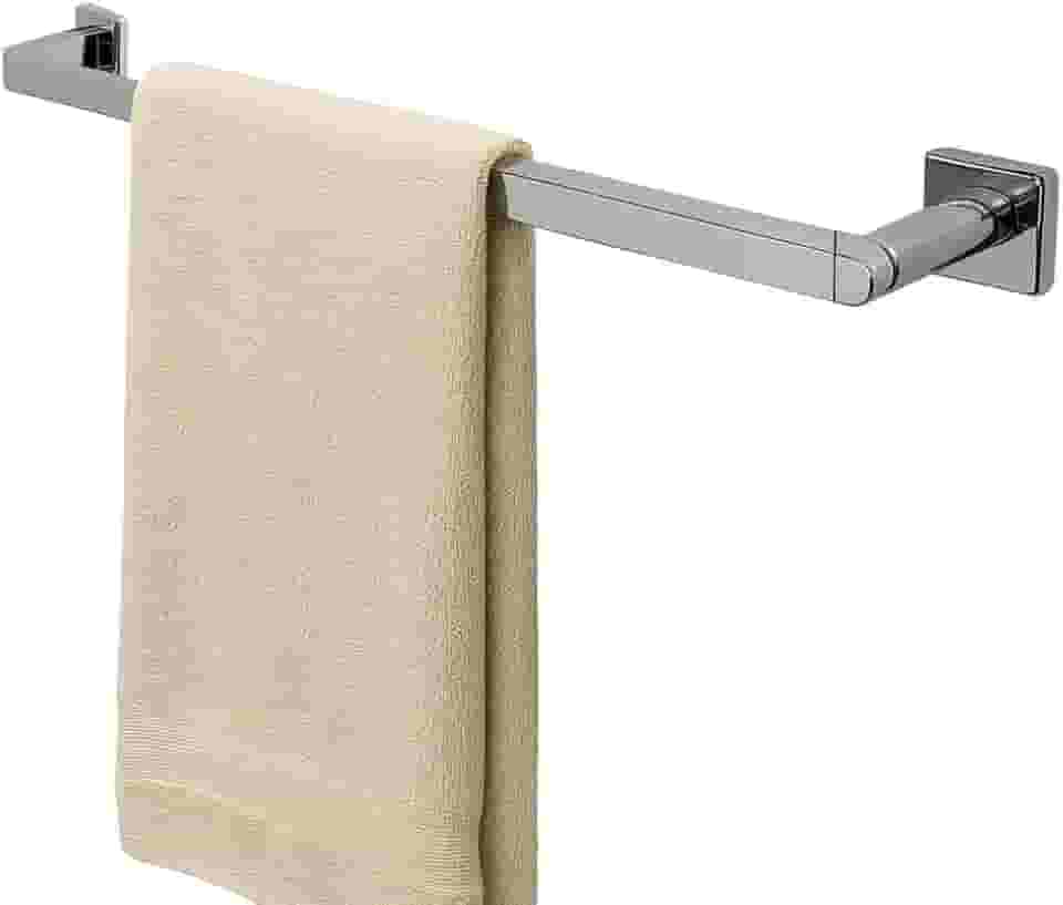 Toalheiro Bastão Inox Cromado 60 cm, Toalha de Parede, Aço Inoxidável Alta Resistência, Instalação Parafusada, Linha Prime - Westing