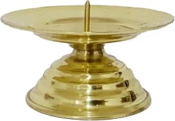 Castiçal Dourado Para Vela De 7 Dias