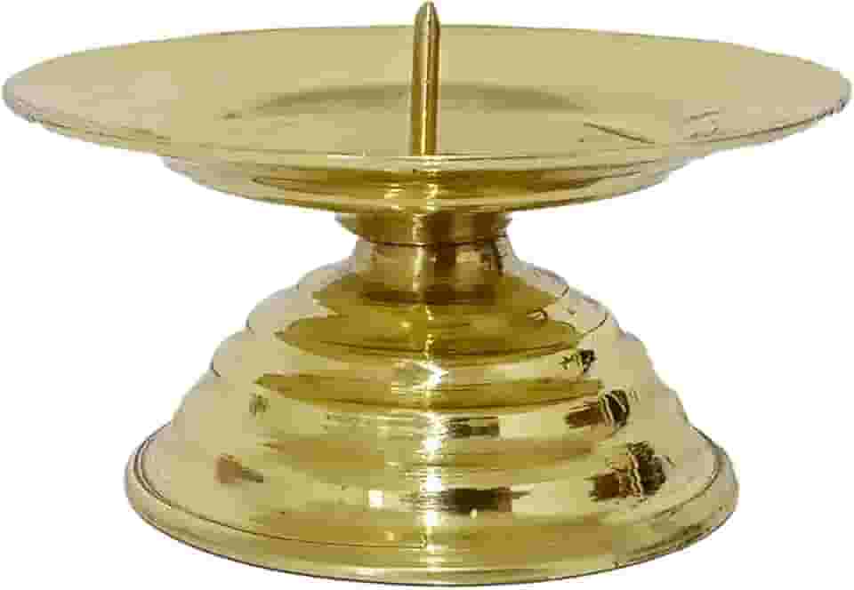 Castiçal Dourado Para Vela De 7 Dias