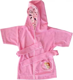 Roupão Infantil de Banho Rosa com Capuz para menina