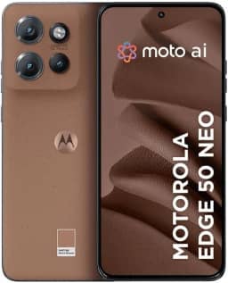 Smartphone Motorola Edge 50 Neo 5G - 256GB 16GB (8GB RAM+8GB Ram Boost) 50MP Sony Camera Moto AI Ultrarresistencia militar Mocha Mousse - Vegan Leather