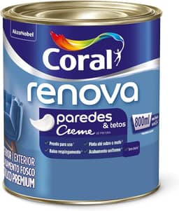 RENOVA PAREDES & TETOS FOSCO BRANCO 0,8L - CORAL