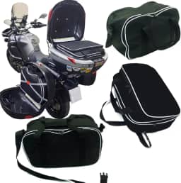 Kit com 3 Bolsas Para Moto Mala Baú Givi 2 Lateral de 41 L E 1 Superior Central de 56 L