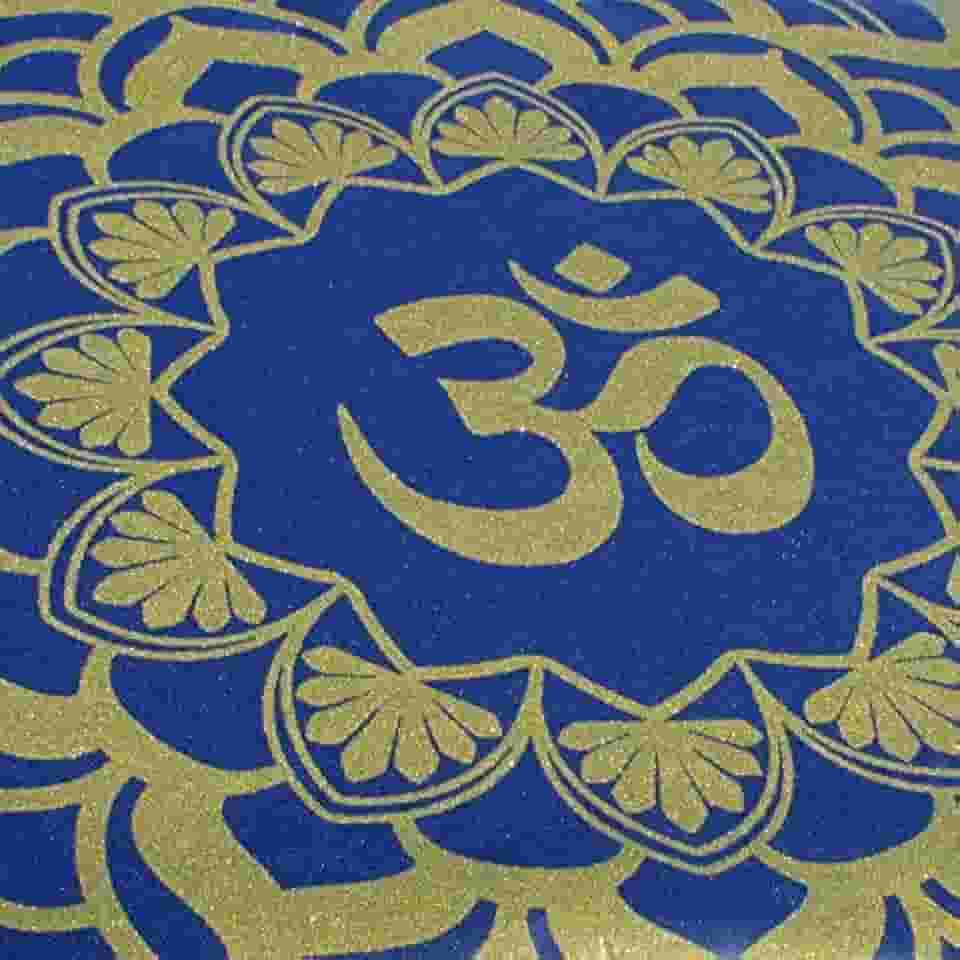 Toalha para Tarô Mandala Símbolo OM 73 CM com Brilho