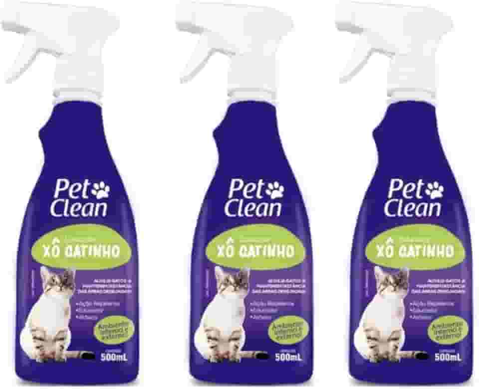 KIT 3 Xô Gatinho, Repelente Afasta Gatos Pet Clean 500ml cada