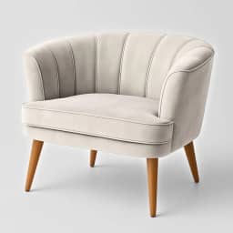 Poltrona Cadeira Decorativa para Sala de Espera Recepção Resistente Ergônomica MOBLAN decor (Bege)