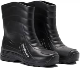 Bota De Pvc Para Chuva Cano Medio Impermeável Preta Pantaneiro Motocilcista Motoqueiro Uso Geral