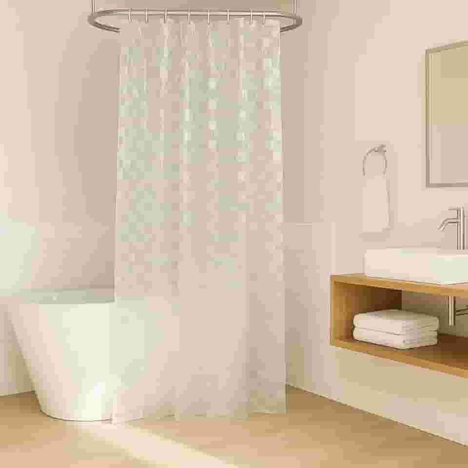 Cortina Para Box Banheiro Pvc Antimofo Flexível 1.40mx2.00m