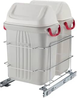 Schmitt 72701C Suporte Duplo - 2 Lixeiras, 19 L, Embutir Corrediça Deslizante