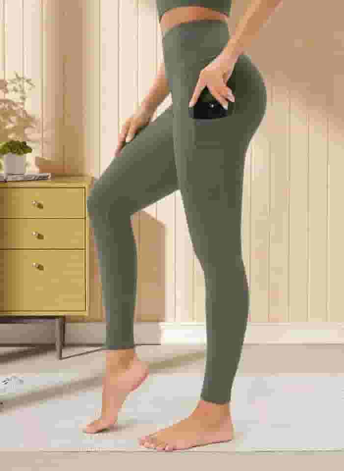 Calça legging feminina elástica com controle de barriga capri respirável cintura alta para ioga PP-3GG