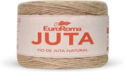 Barbante Cru, Euroroma, Juta Natural, 10/4, Rolo de 125 Metros