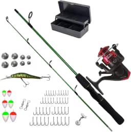 Kit De Pesca Vara 1,20m c/Molinete + Acessórios e Estojo