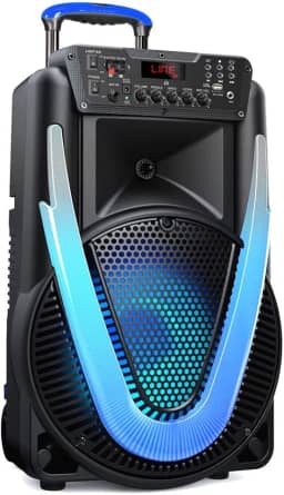 Multilaser CAIXA DE SOM SUNNY II 500W 12 POLEGADAS BT/AUX/SD/USB/FM/LED SP395, preto