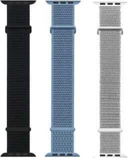 Kit 3 Pulseiras Esportiva de Nylon Estilo Loop Cores Vivas para Watch Series 7 8 9 e Ultra Ultra 2