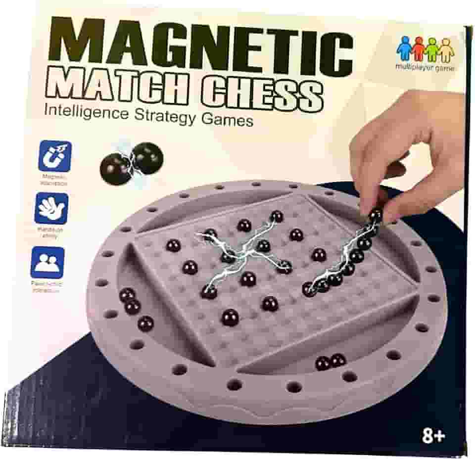 Jogo de xadrez magnético, jogo de ímã, jogo de estratégia magnético de mesa, presentes para crianças, jogos para a família, jogos educativos para crianças e adultos, chess magnetic