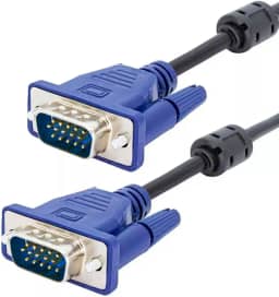 Cabo VGA para Monitor, PC e Projetor, 1,5 Metros e 3 Metros, Blindado com Filtro, Conectores Macho (1.5 Metros)