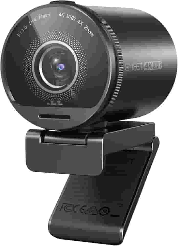 Webcam EMEET SmartCam S800 4K para streaming ao vivo e reuniões online, sensor Sony de 1/2', suporta HDR, autofoco duplo PDAF e ToF, 1080p a 60 FPS, 2 microfones com cancelamento de ruído, FOV 40°-73°
