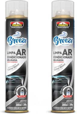 KIT 2 Limpa Ar Condicionado Breeze Carro Novo Pro auto 300Ml