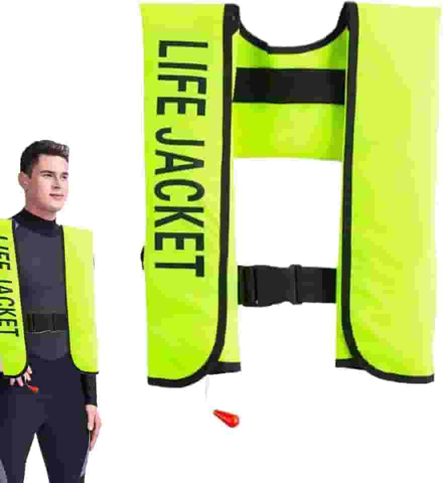 Bohany Colete De Natação Adulto Para Prática De Caiaque - Colete Inflável Automático De Segurança Para Natação,Colete de Flutuação Portátil para Kayak Pesca Stand Up Paddle Praia e Navegação