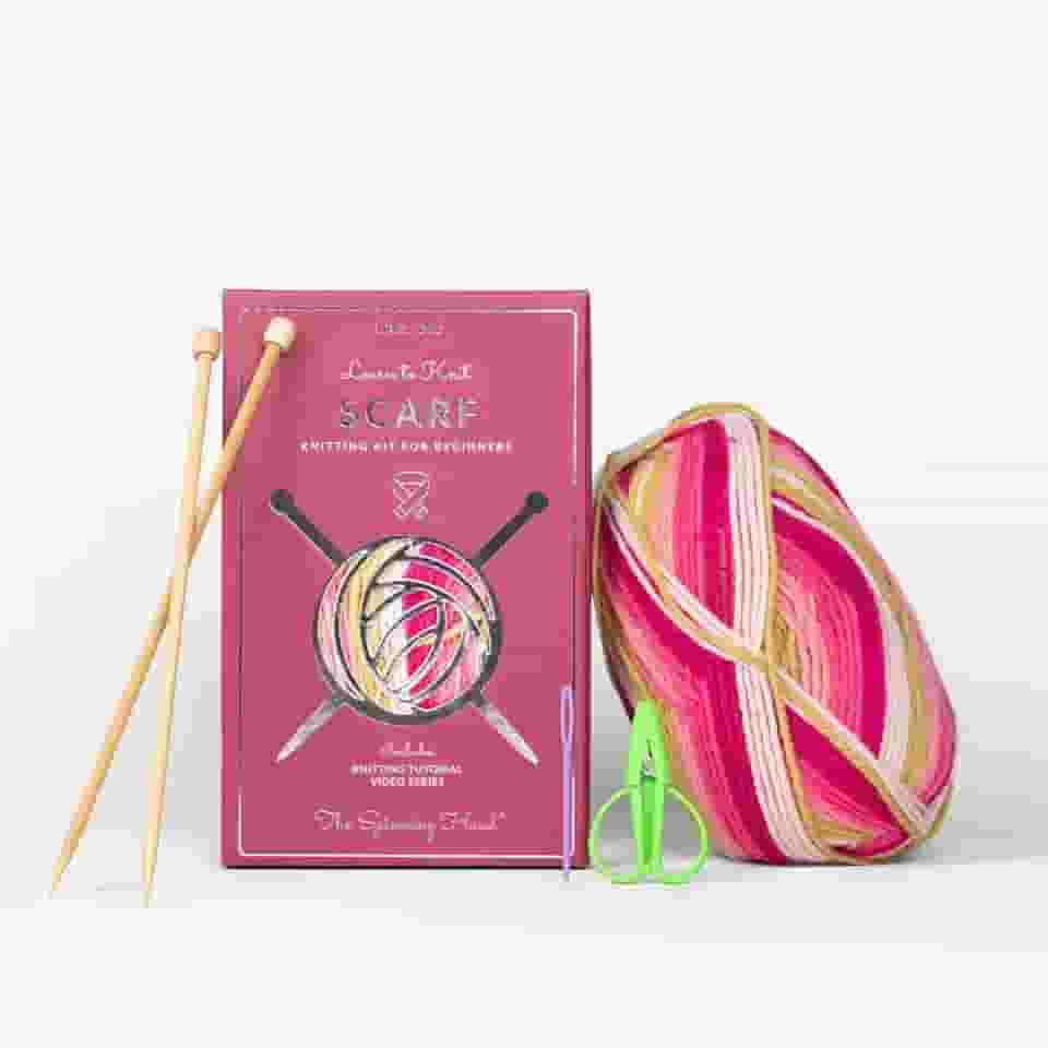 Kit completo de tricô para iniciantes e adultos - Kit de tricô alternativo para suporte emocional - Artes e artesanato para adultos - Presentes DIY para mulheres, adolescentes e meninas, artesanato de