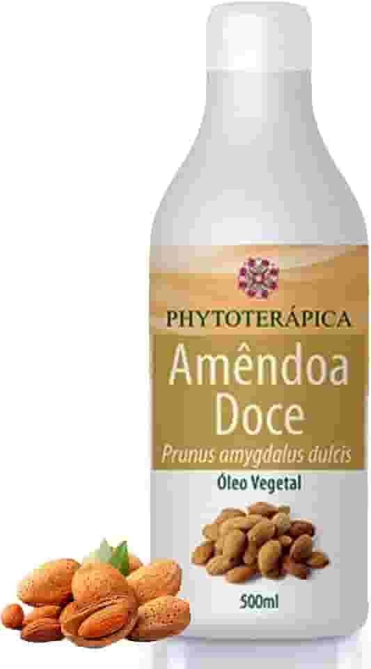 PHYTOTERAPICA- Óleo Vegetal de Amêndoa Doce - Para Massagem e Aromaterapia -Atua contra ressecamento da pele e cabelo, irritação e coceira, estrias e fragilidade das unhas - 100% Puro e Natural -500ml