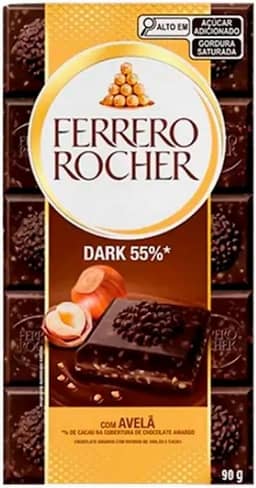 Tablete Chocolate Dark 55% com Avelã 90g - Ferre ro