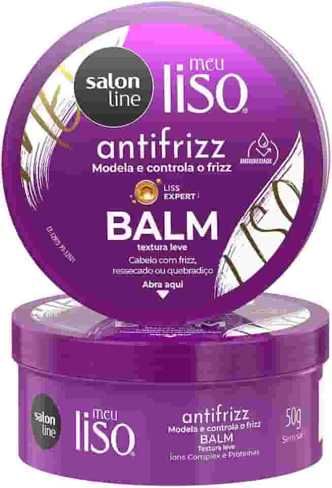 Salon Line, Balm, Meu Liso, Antifrizz, Vegano - Para Cabelos Lisos, 50 g