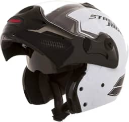 Capacete de Moto Mixs MX Captiva Route Brilhante Com Viseira Interna Solar Óculos de Sol Articulado Escamoteável Robocop Cinza Com Cinza