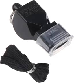 Apito Profissional Sem Bola 115dB Preto Com Cordão – Uso Esportivo e Arbitragem