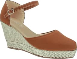 Sandália Anabela Plataforma Salto Médio Feminina