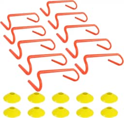Agility Hurdles Equipamento de treinamento de agilidade com obstáculos destacáveis para futebol, basquete e treinos de pista