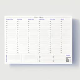 Planner Semanal com Horário - 50 Folhas - Tamanho A4