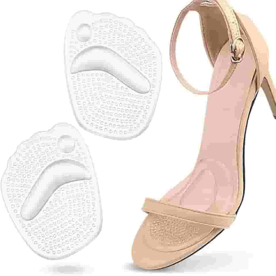 Par Palmilha de Gel Ortopédica Antiderrapante – Anatômica, Para Salto Alto e Sapatos, Alívio de Dor, Fascite Plantar, Anticalos, Universal (1)