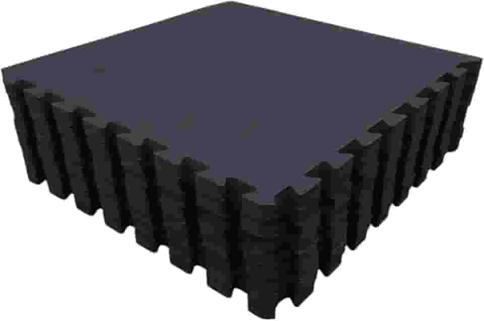 Tatame EVA Preto Conjunto com 8 Unidades 50cm x 50cm x 2cm