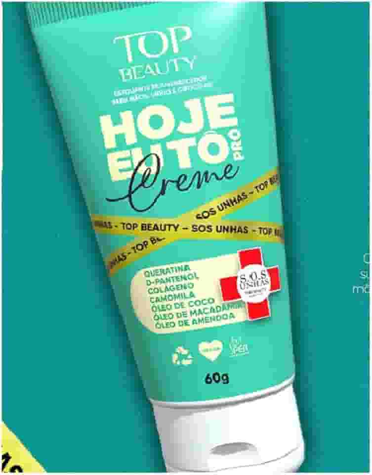 Hidratante Reparador para as Maos- Hoje eu to pro Creme, 60g- Top Beauty