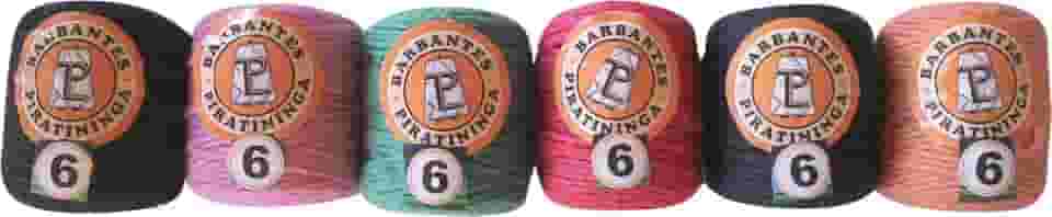 Barbante 6 Fios, Rolo, Pacote com 6 Cores Sortidas