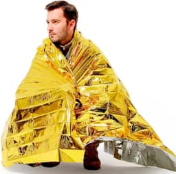 Cobertor Aluminizado Manta Térmica Emergencial 160x210cm – Retém até 90% do Calor Corporal, Reutilizável, Leve e Compacto