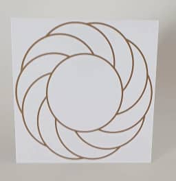 Placa Radiestesia DOURADO 14x14 Cm - TURBILHÃO