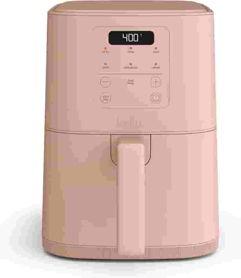 Bella Fritadeira de ar fina de 4 quartos, adequada para qualquer lugar™, revestimento antiaderente de cerâmica EverGood™, temperatura ajustável, 6 opções de cozedura predefinidas,