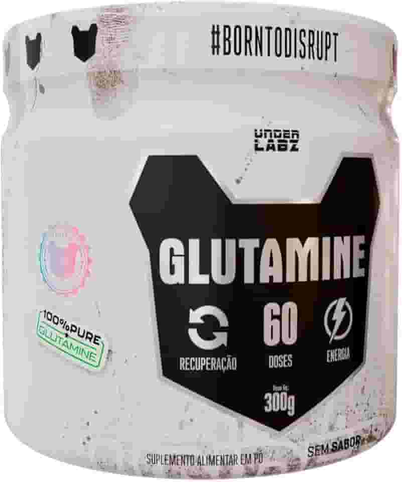 Glutamine Born to Disrupt | Under Labz | Linha Essentials (300g) 60 porções | Recuperação Muscular, Apoio Imunológico e Função Intestinal – Glutamina Pura | Suplemento para Performance e Saúde Diária