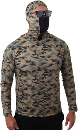 Camisa de Pesca Proteção UV50+ com Touca Ninja Marpat